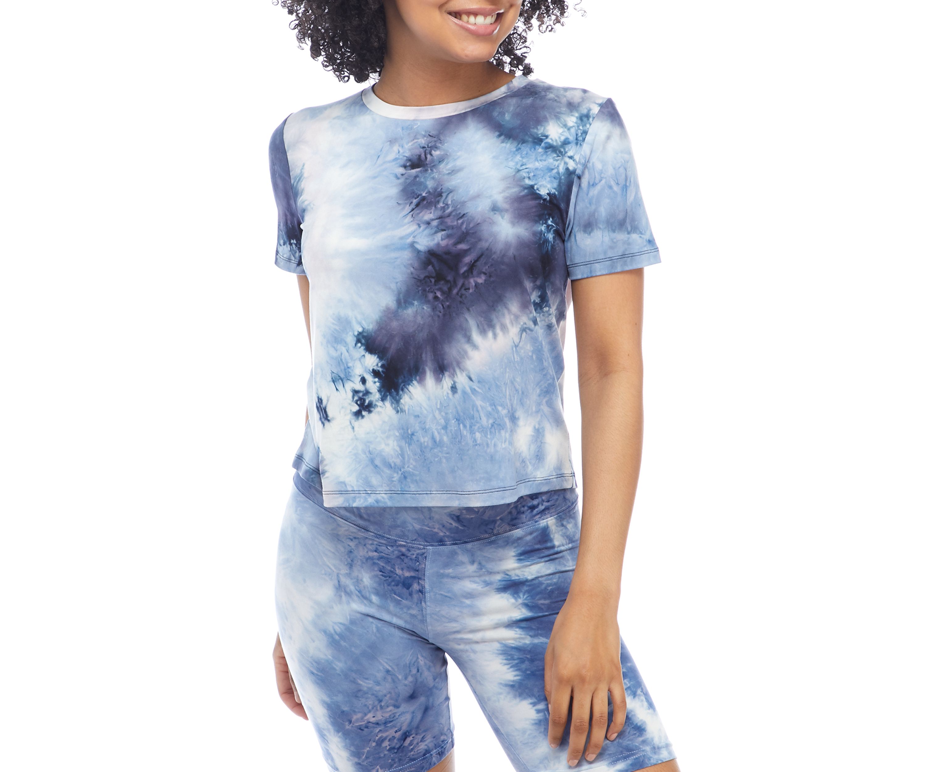 Juniors Short Sleeve Tie Dye T-Shirt 