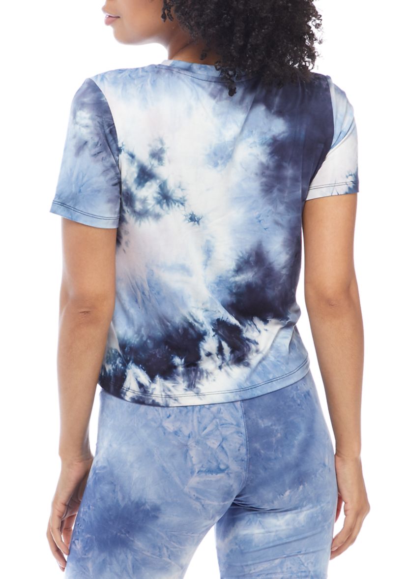 Juniors Short Sleeve Tie Dye T-Shirt 