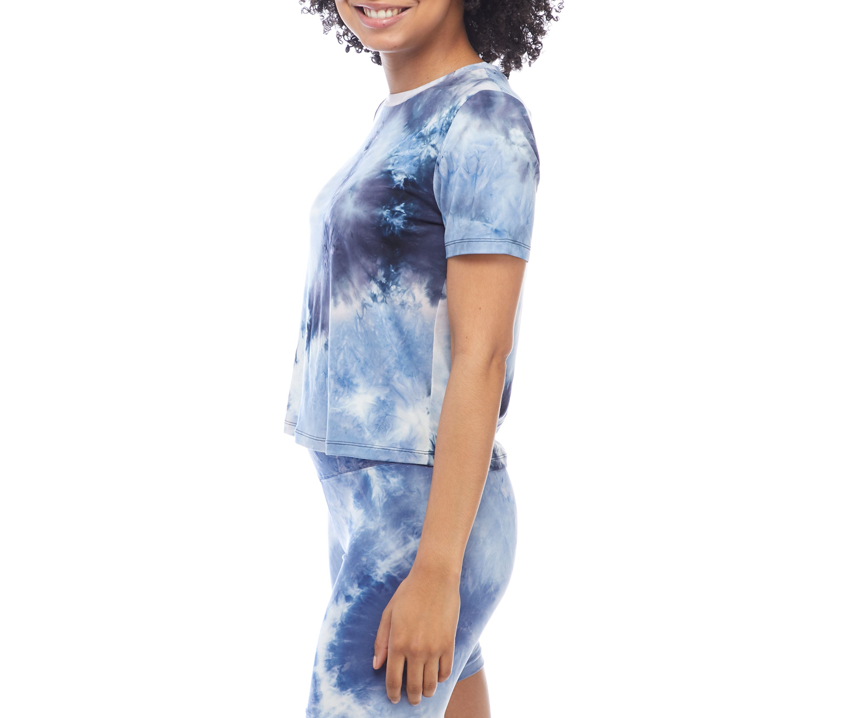Juniors Short Sleeve Tie Dye T-Shirt 