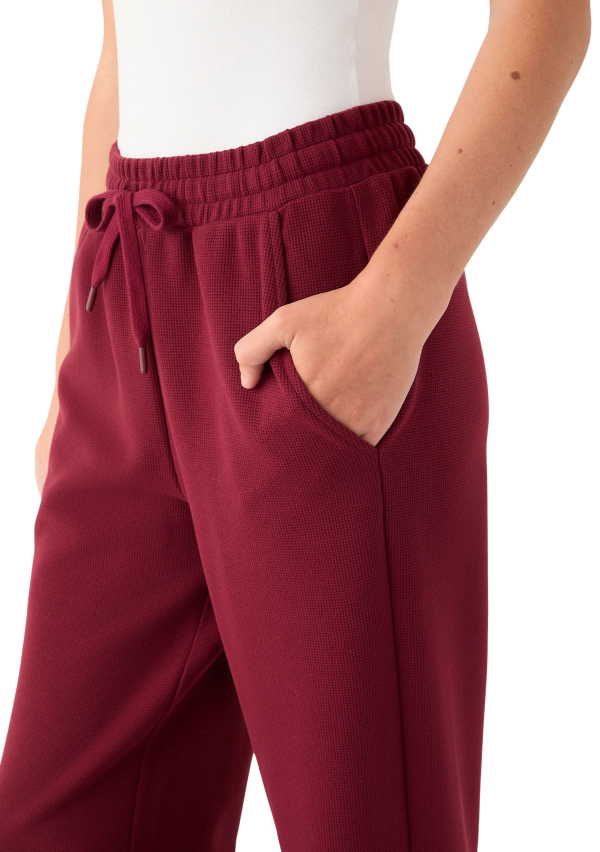 Womens Pull-On Waffle Joggers