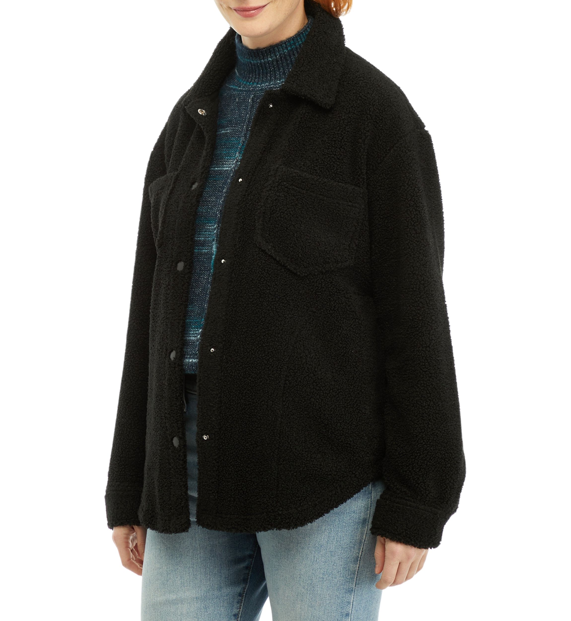 Womens Boucle Shacket