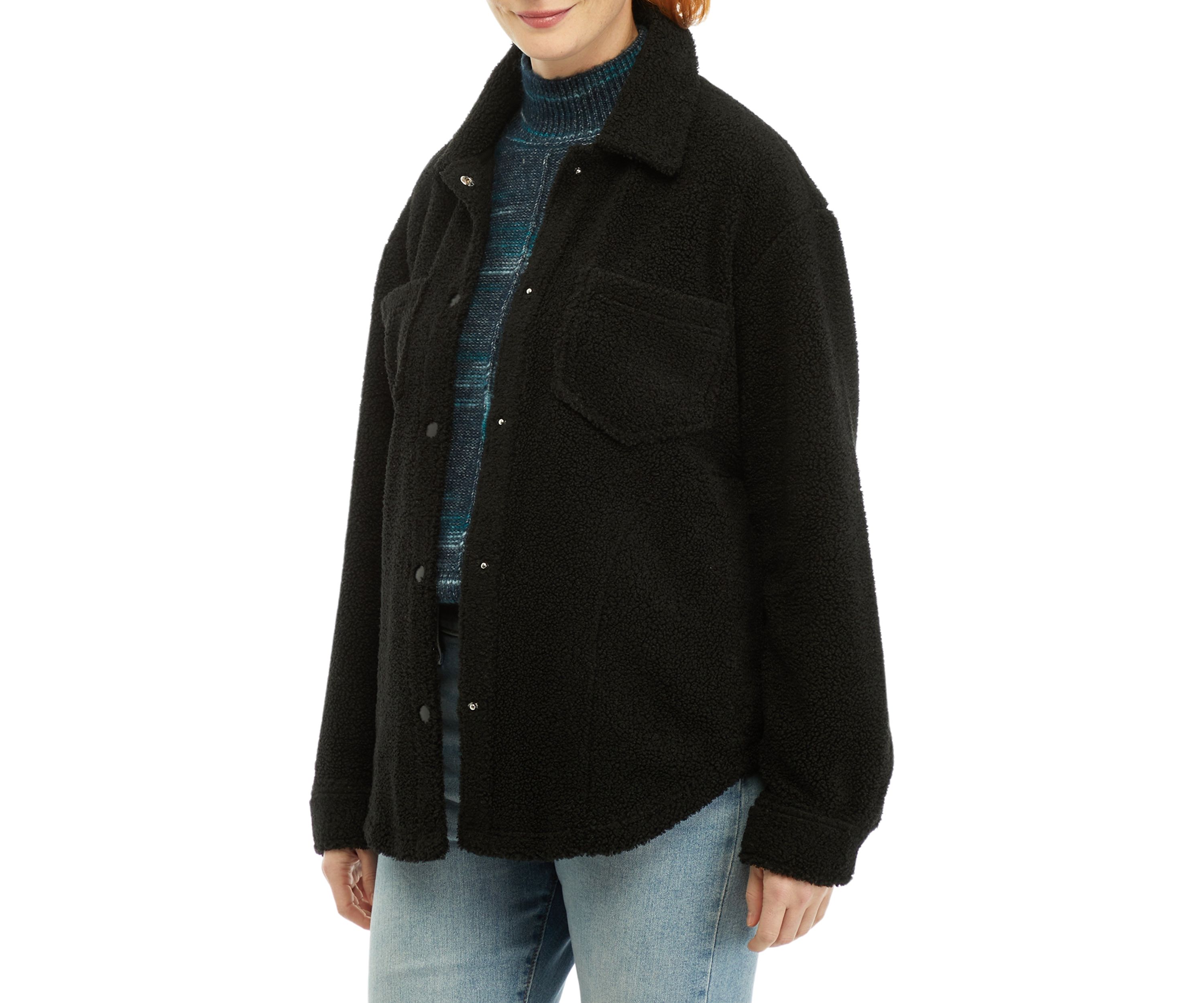 Womens Boucle Shacket