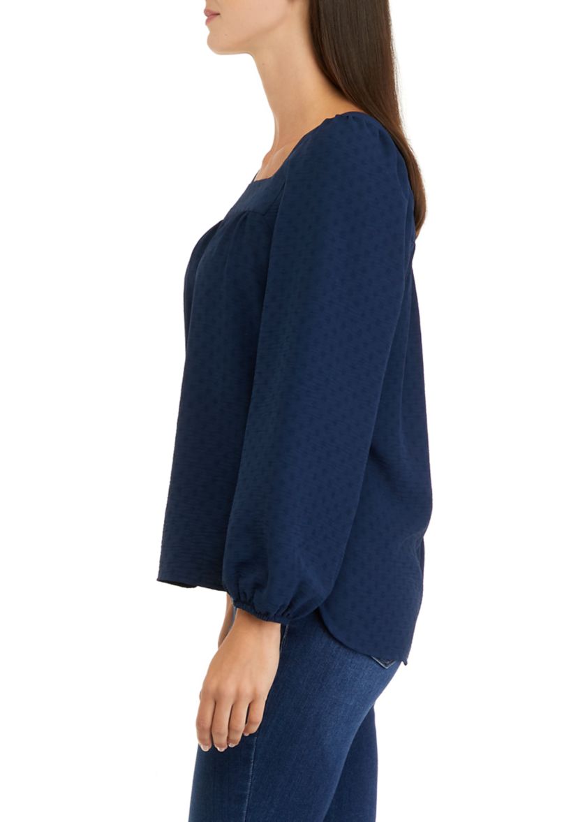 Womens Long Sleeve Square Neck Airflow Top