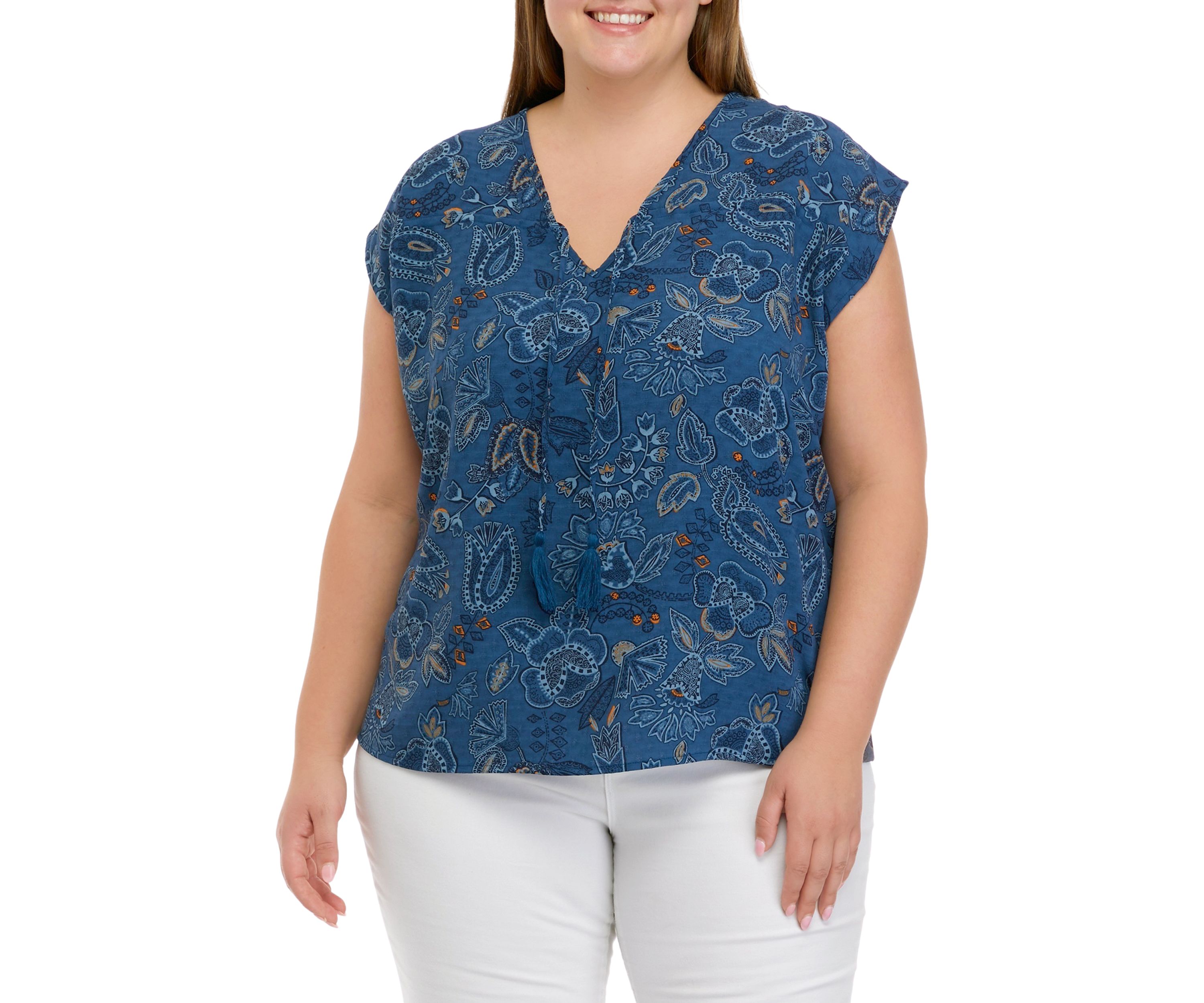 Plus Size Airflow Tie Neck Tank Top