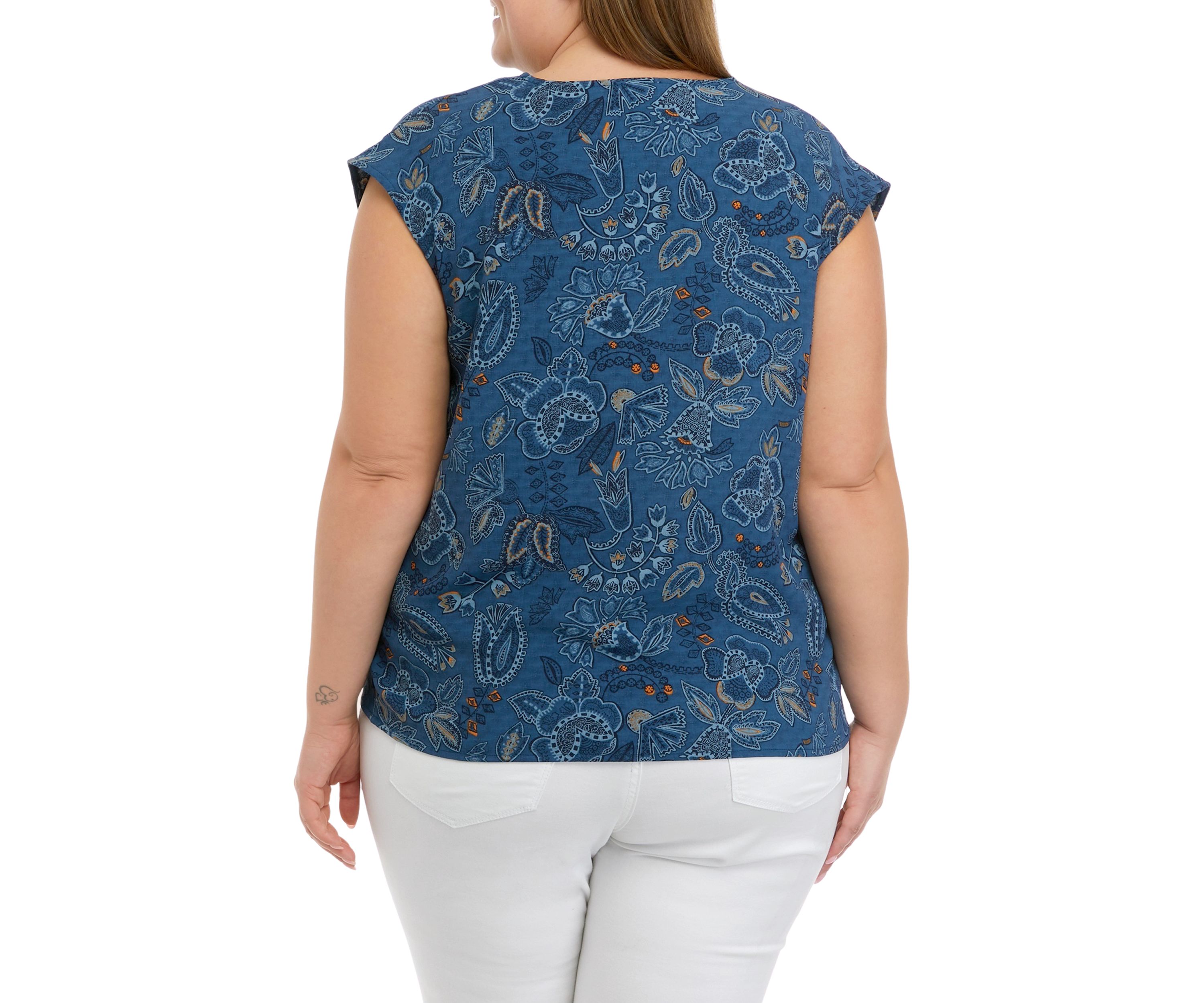 Plus Size Airflow Tie Neck Tank Top