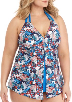 flyaway tankini top plus size