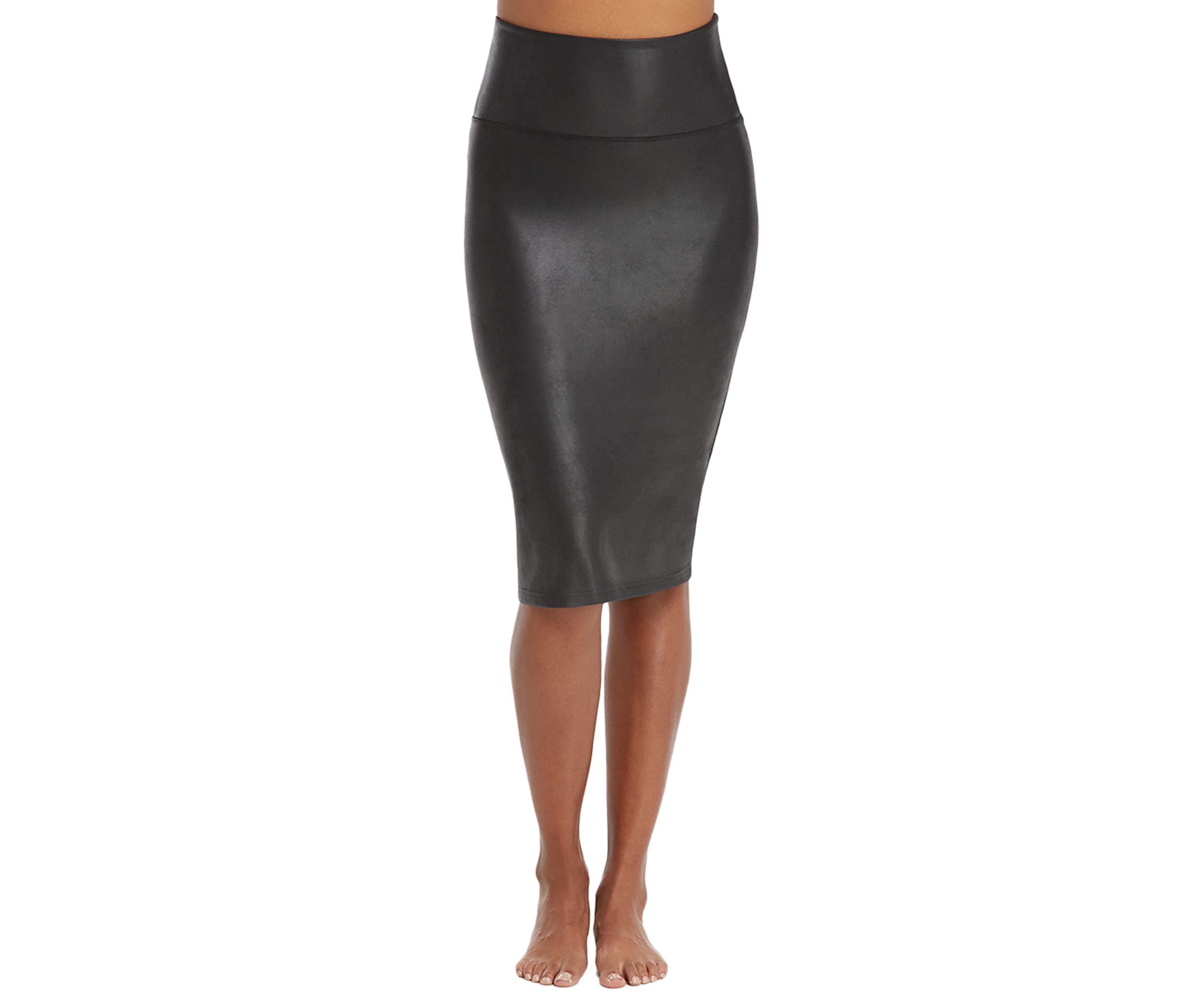 Womens Faux Leather Pencil Skirt  