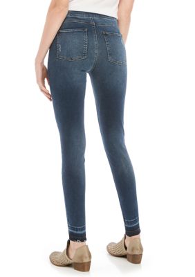 SPANX DISTRESSED DENIM LEGGINGS