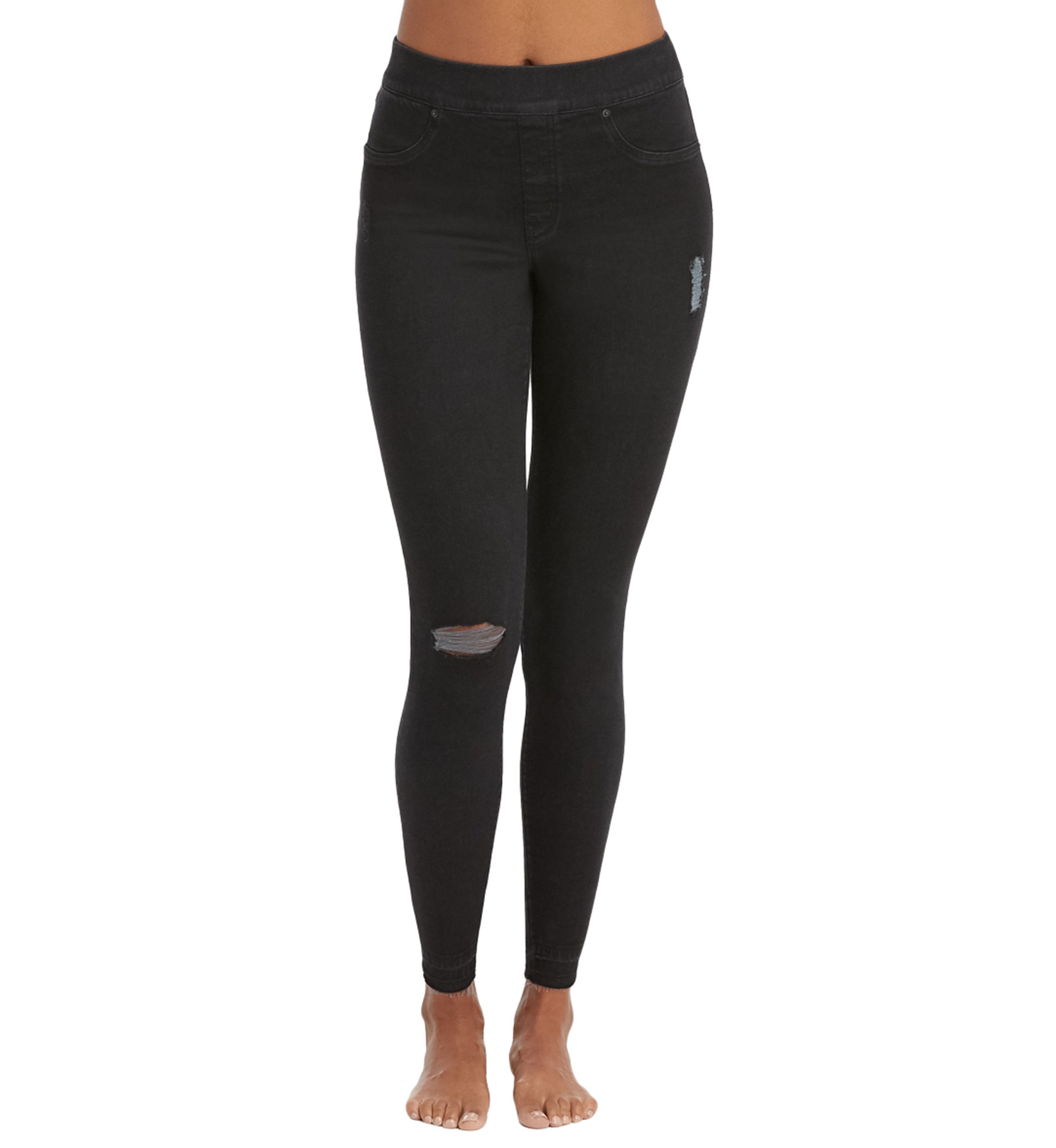 Womens Distressed Denim Skinny Pants