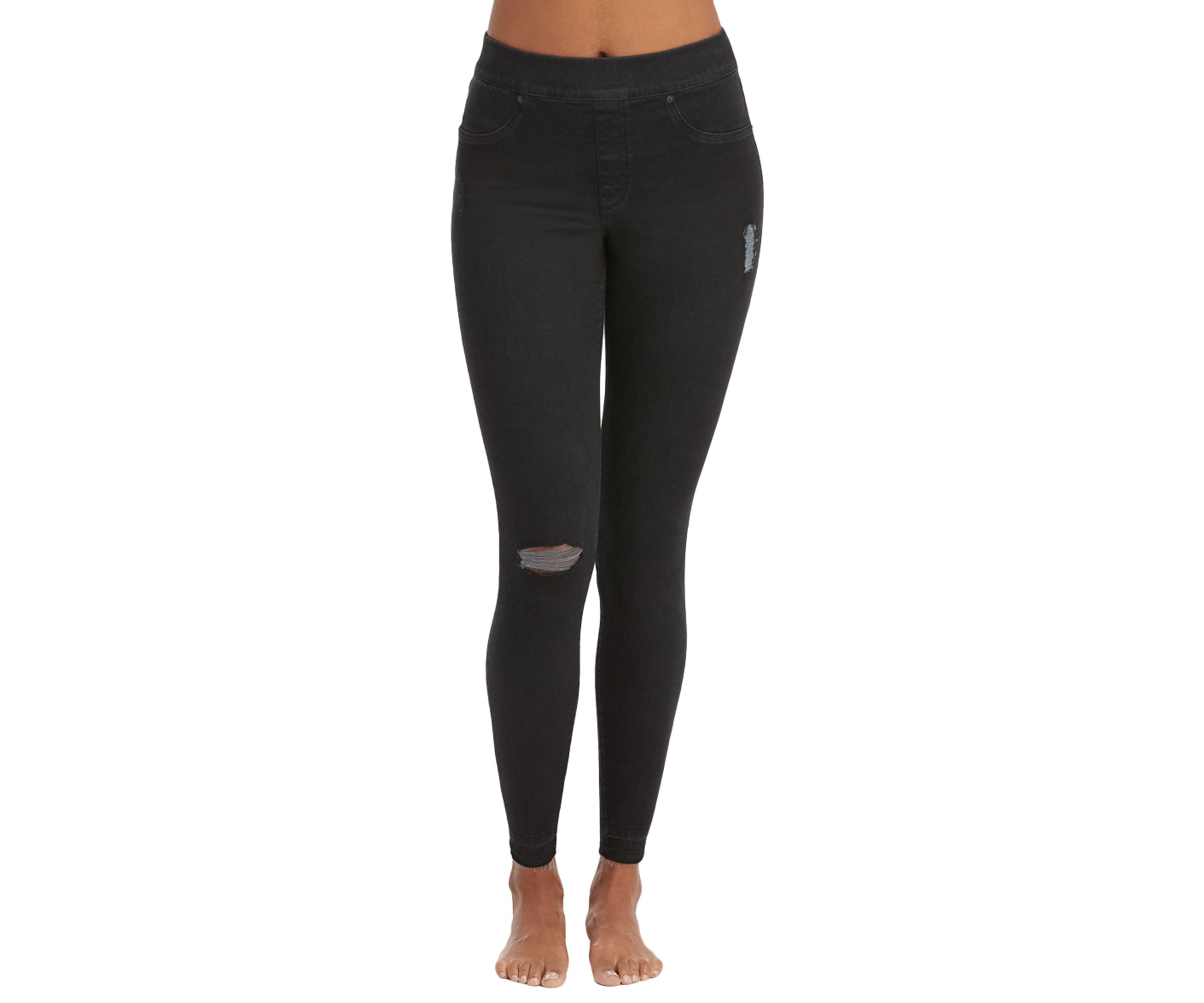 Womens Distressed Denim Skinny Pants
