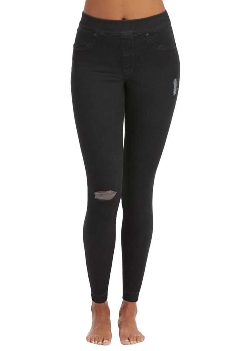 Womens Distressed Denim Skinny Pants