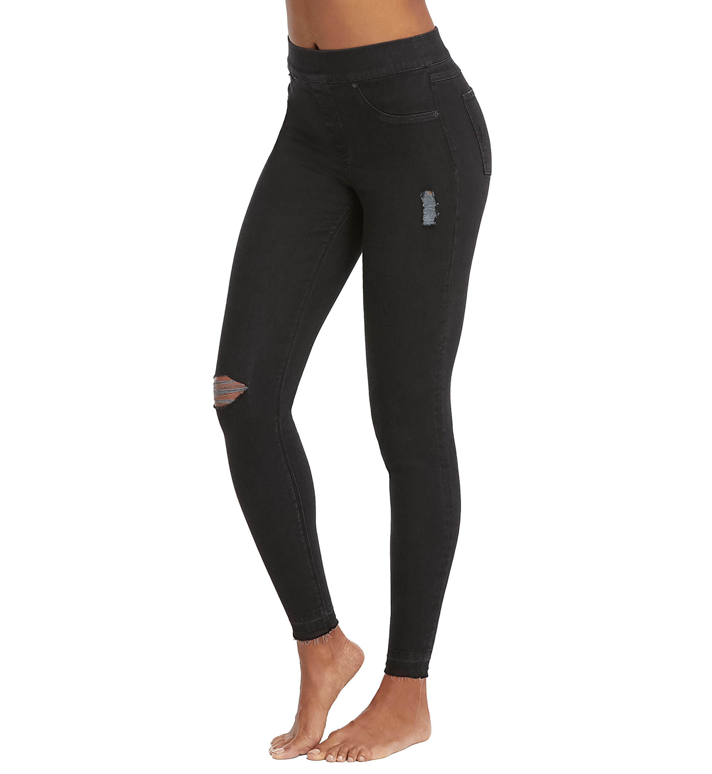 Womens Distressed Denim Skinny Pants
