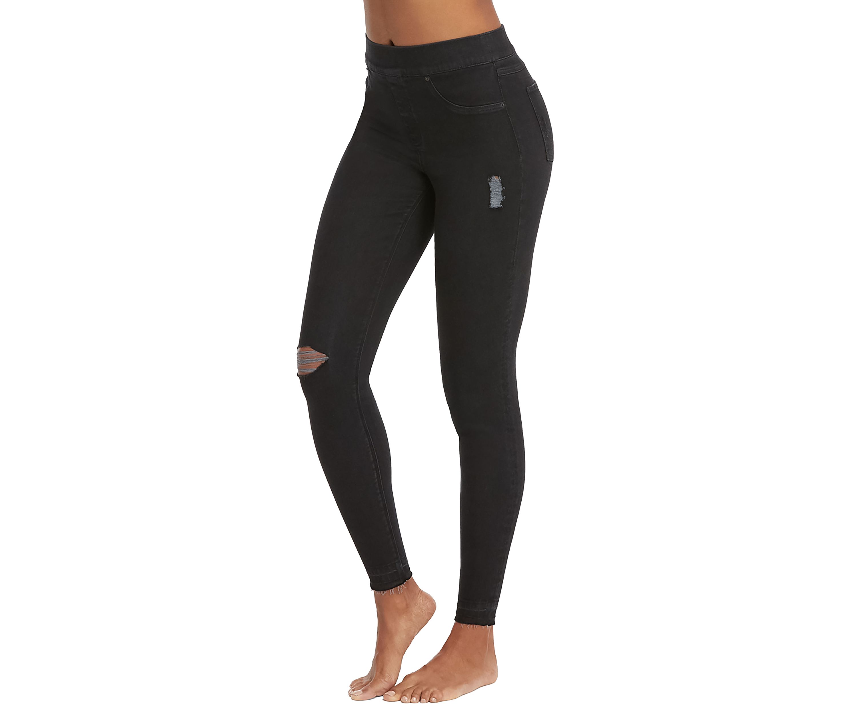Womens Distressed Denim Skinny Pants