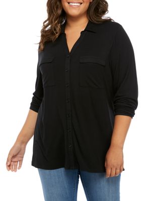 34 inch long plus size tunics