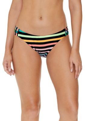 Multi Striped Hipster Swim Bottoms