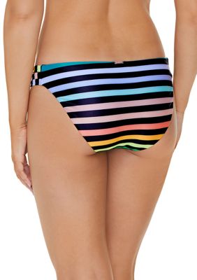 Multi Striped Hipster Swim Bottoms