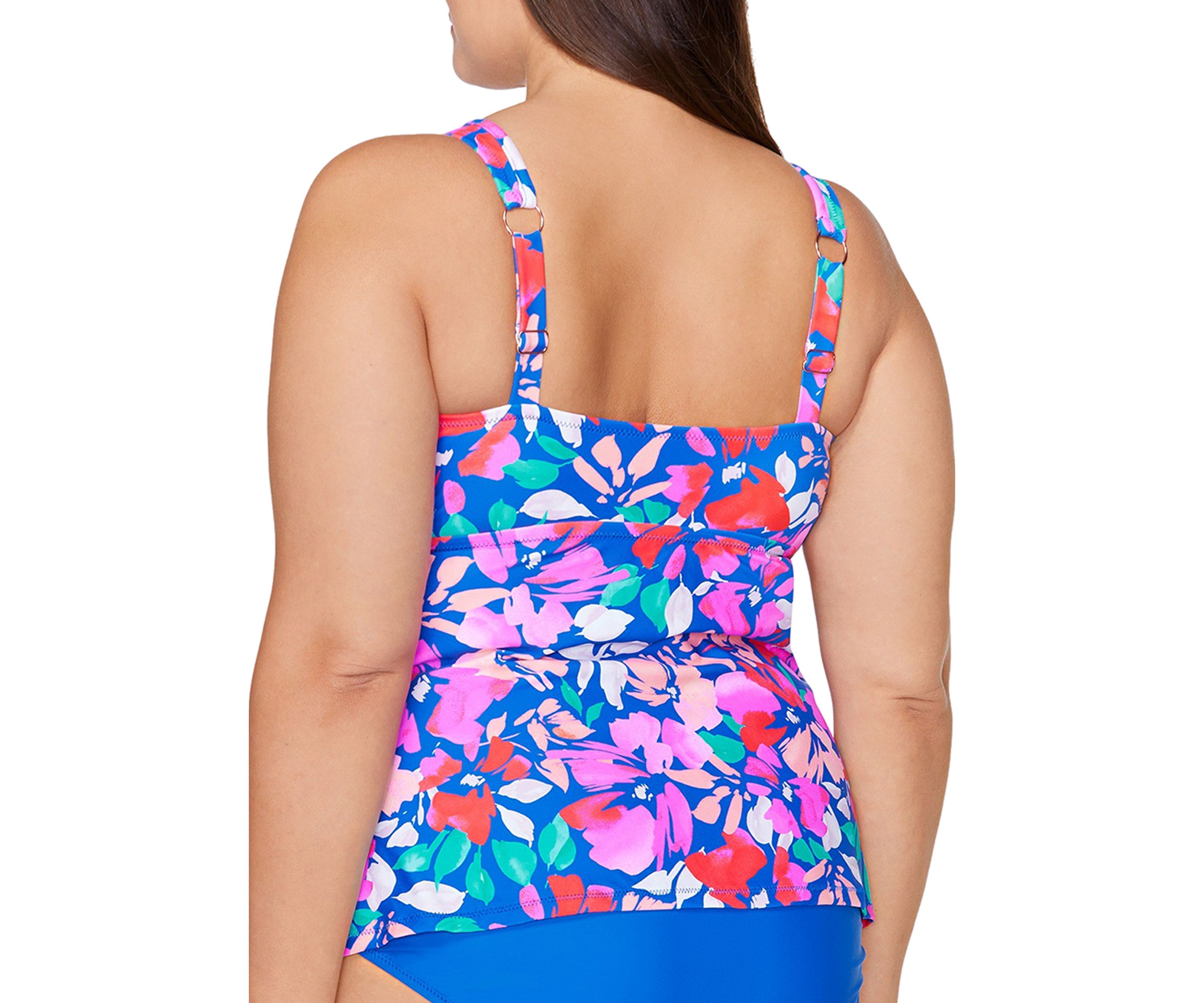 Plus Size Salt Soul Tanzania Tankini Swim Top