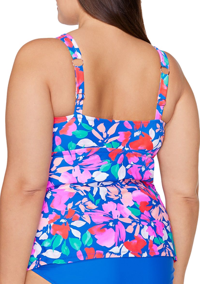 Plus Size Salt Soul Tanzania Tankini Swim Top