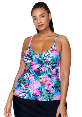 Plus Playa Sombra Aries Tankini Swim Top