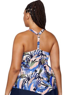 Plus Paraiso Palms Aviva Ringback Tankini Swim Top