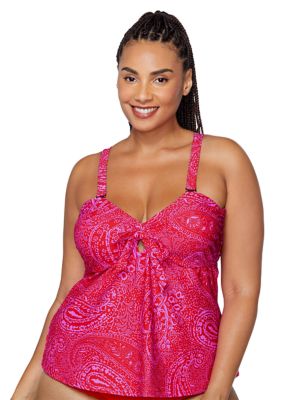 Plus Las Virgenes Zanzibar Tankini Swim Top