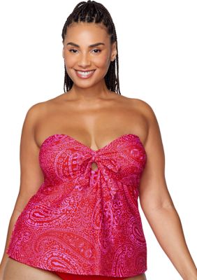 Plus Las Virgenes Zanzibar Tankini Swim Top