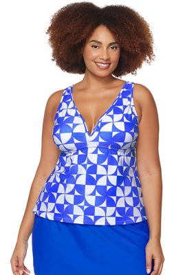 Plus Ikaria V Wire Tanzania Tankini Style Swim Top