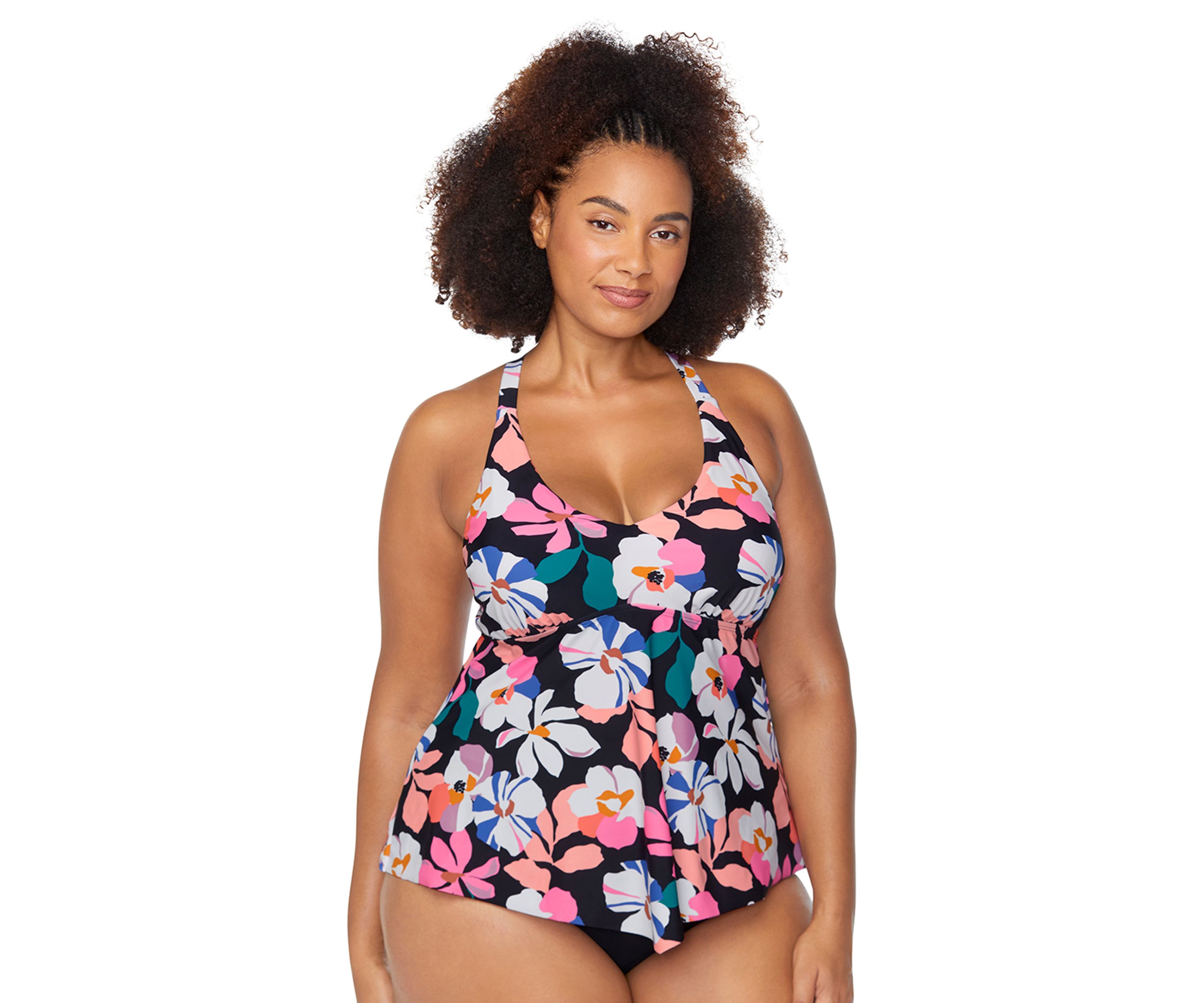 Plus Size Suns Out Aviva Swim Tankini Top