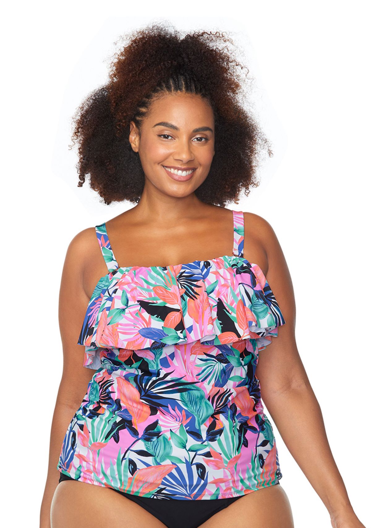 Plus Size Shes Like Summa Sella Tankini Swim Top 