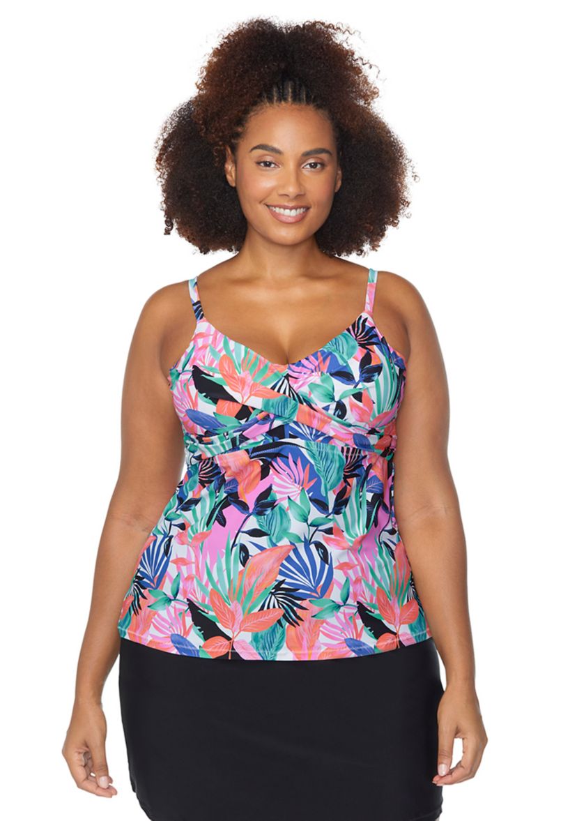Plus Size Shes Like Summer Aries Tankini Swim Top