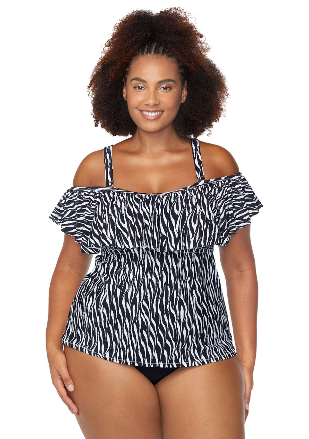 Plus Size Hideaway Tortuga Tankini Swim Top