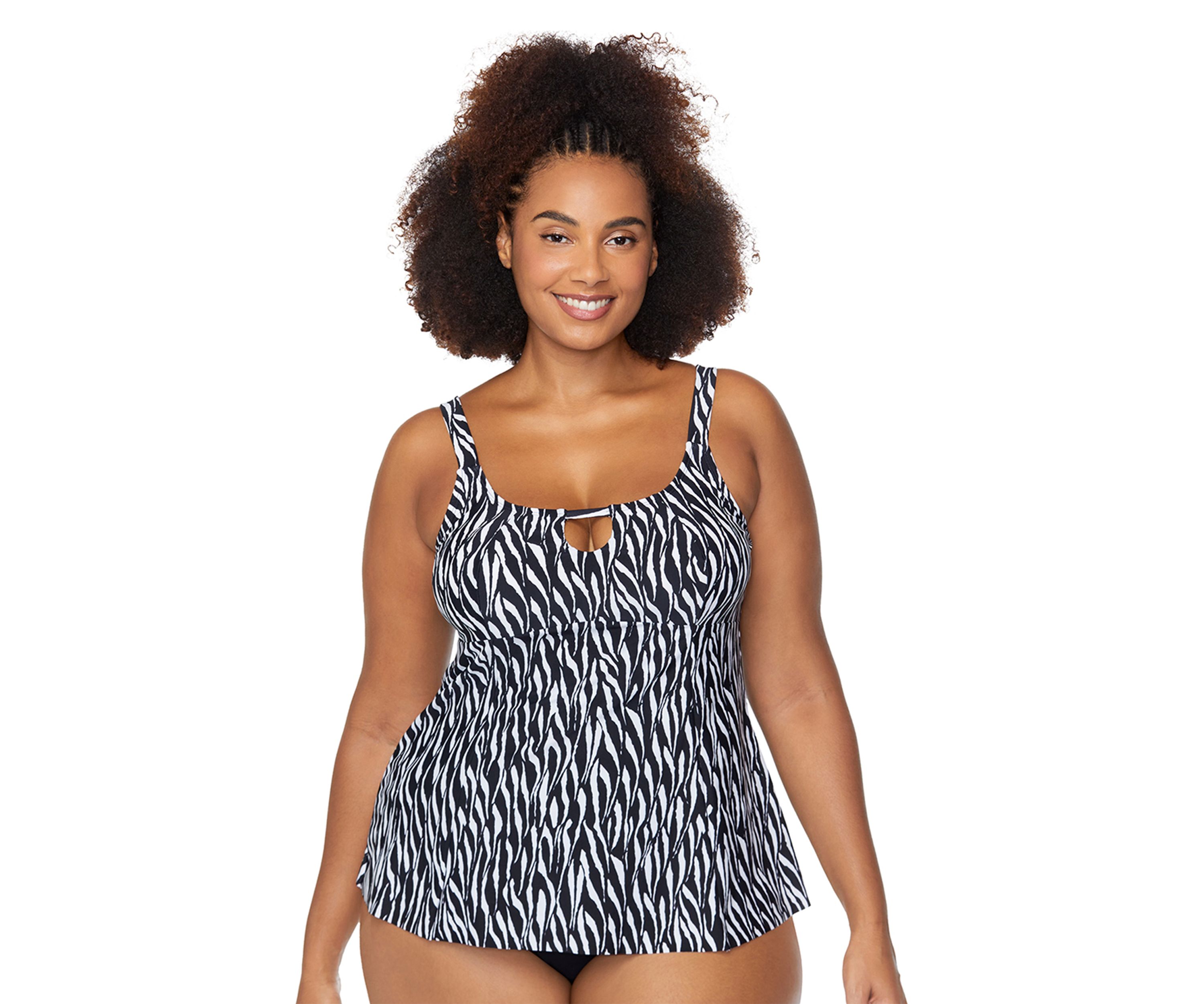 Plus Size Hideaway Shoreline Tankini Swim Top 