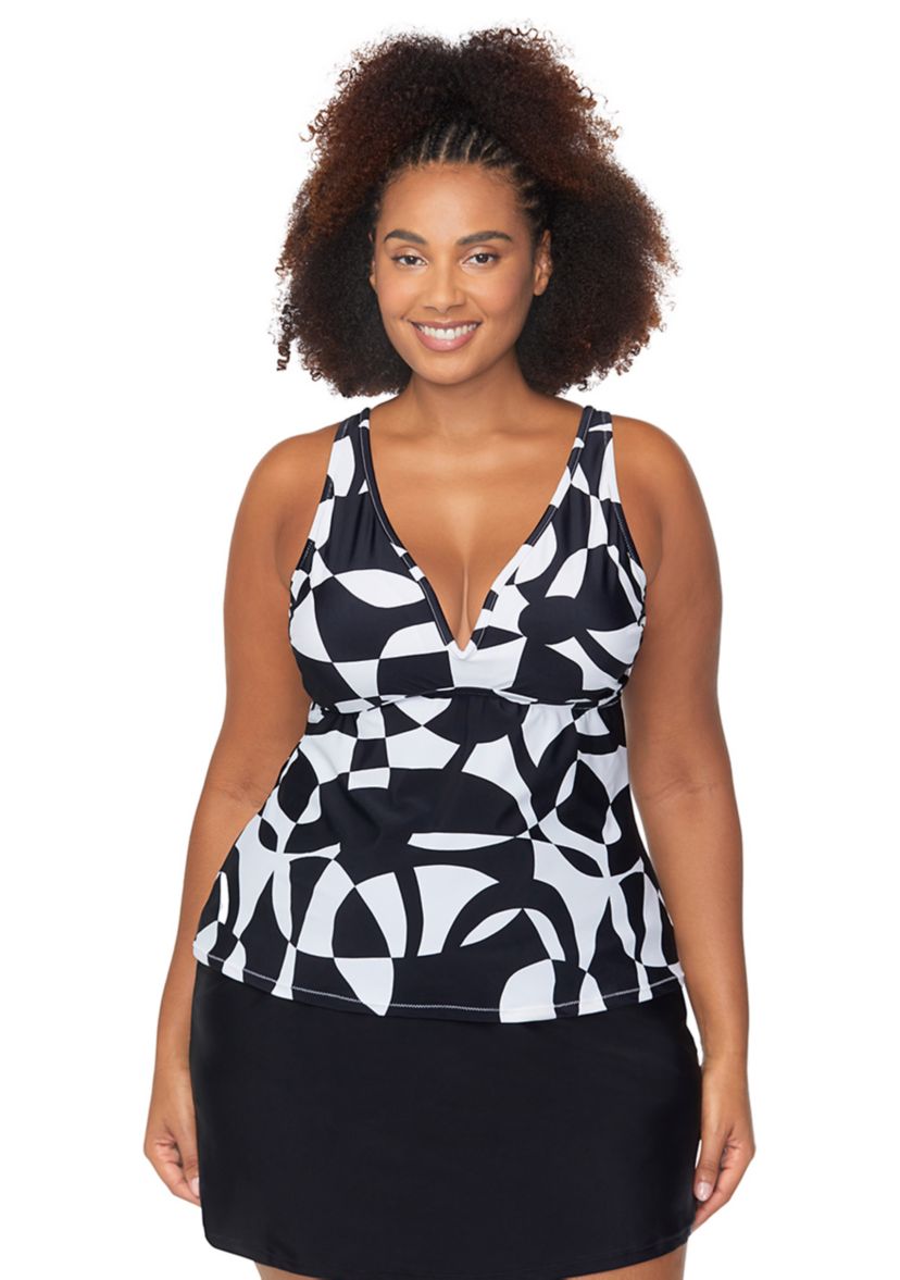 Plus Size Diving in Tanzania Tankini Swim Top