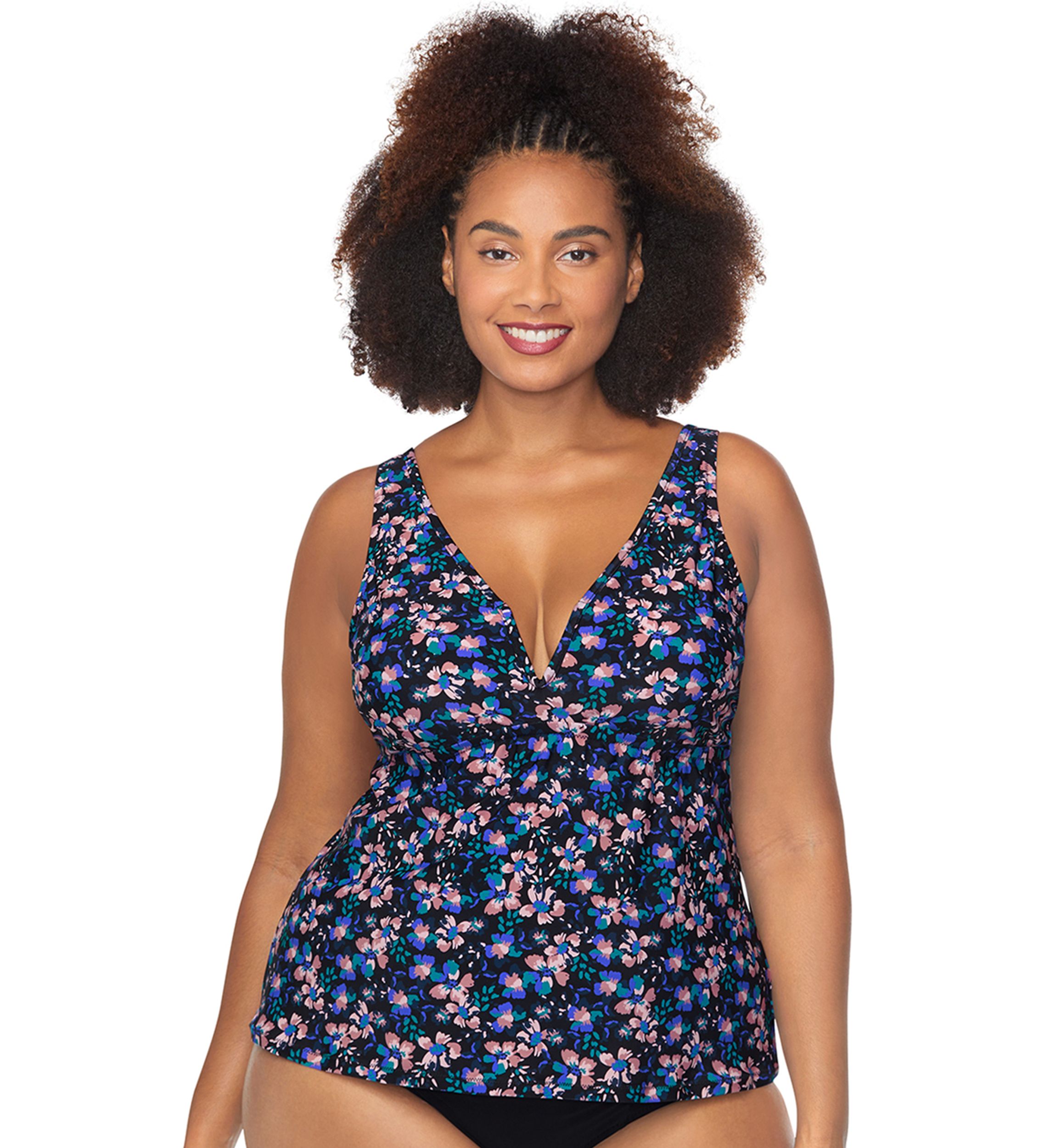 Plus Size Corsica Cove Tanzania Tankini Swim Top