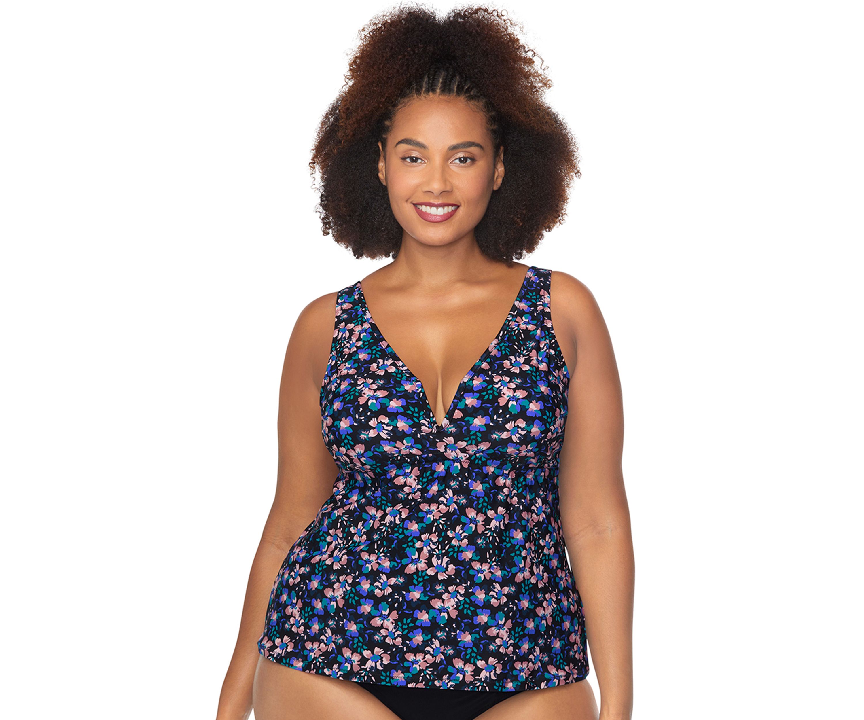 Plus Size Corsica Cove Tanzania Tankini Swim Top