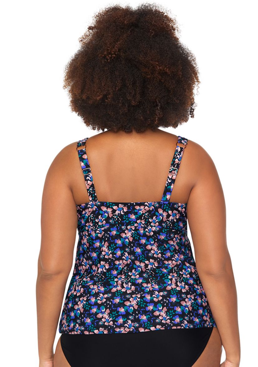 Plus Size Corsica Cove Tanzania Tankini Swim Top