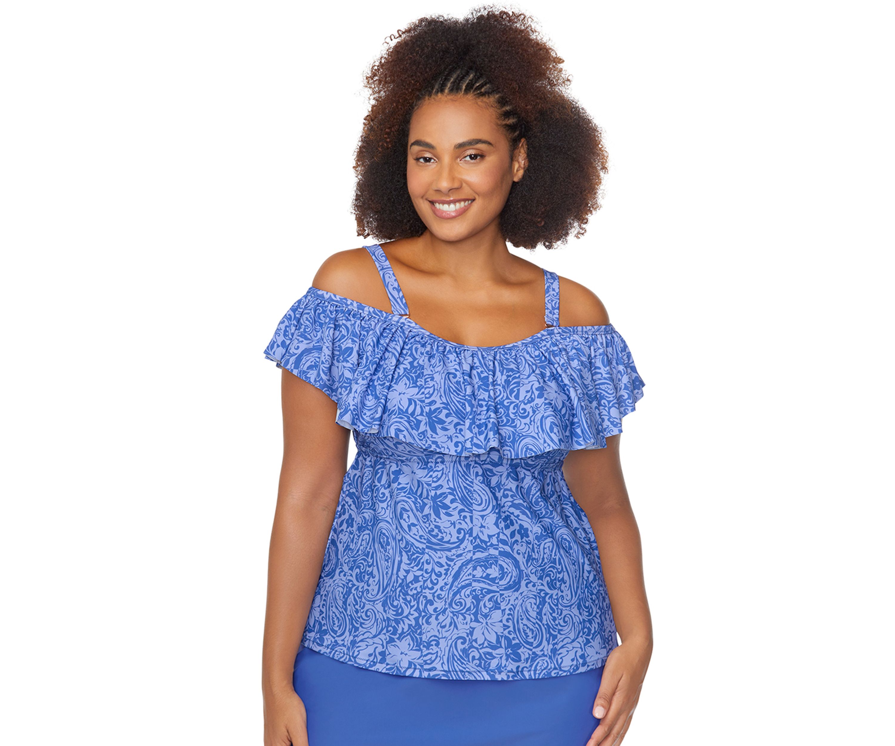 Plus Size Luna Luna Tortuga Tankini Swim Top
