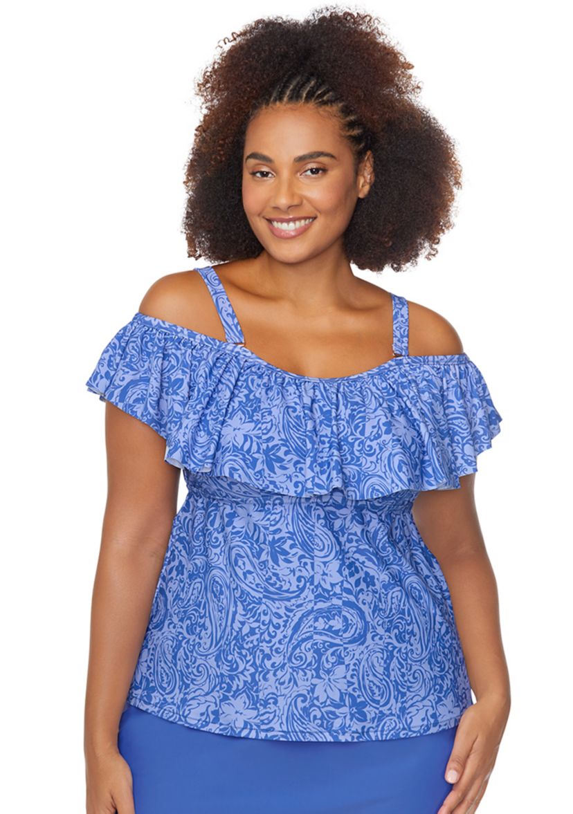 Plus Size Luna Luna Tortuga Tankini Swim Top