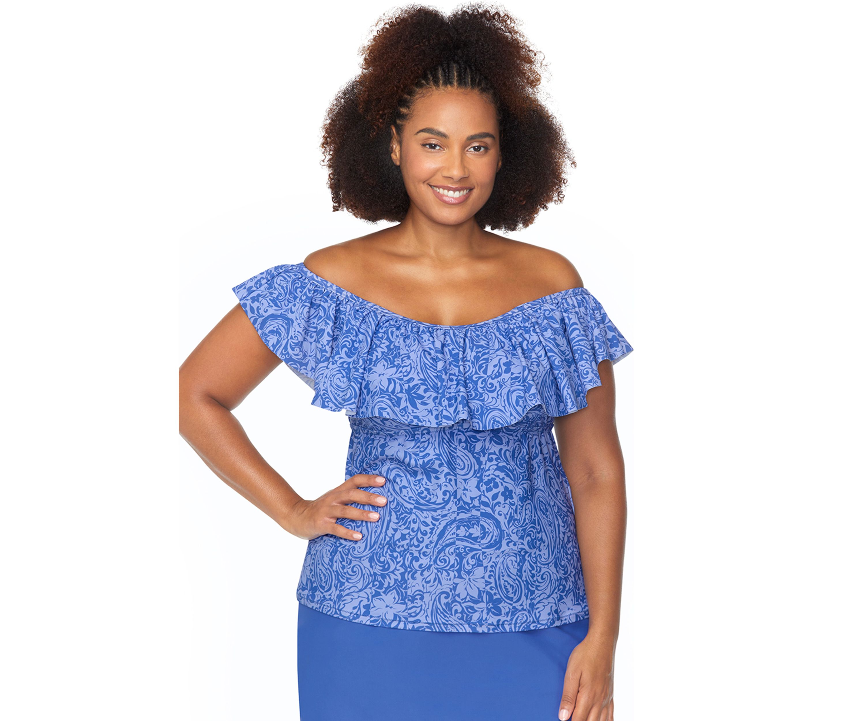 Plus Size Luna Luna Tortuga Tankini Swim Top