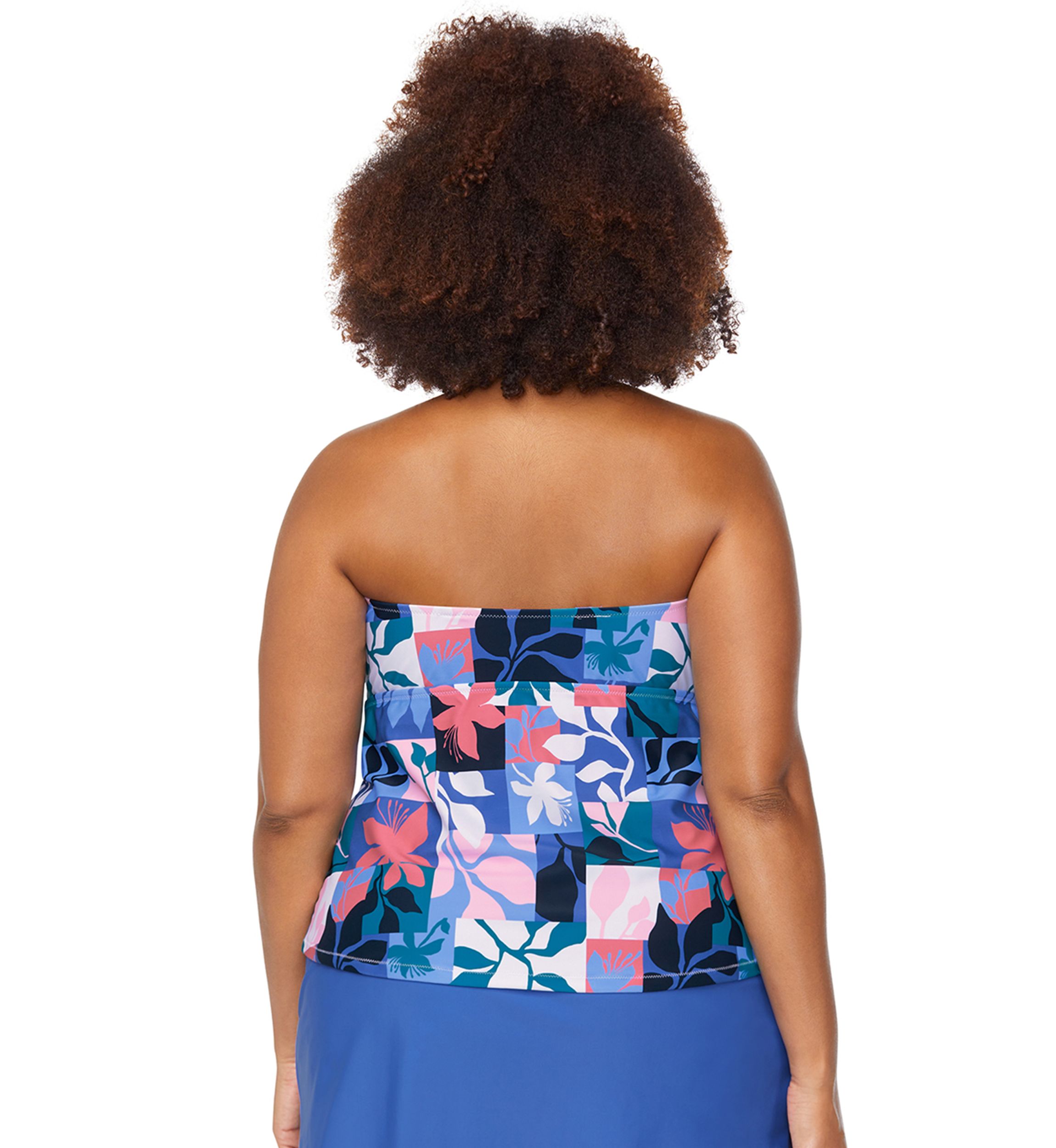 Plus Size Made You Look Zanzibar Swim Tankini Top