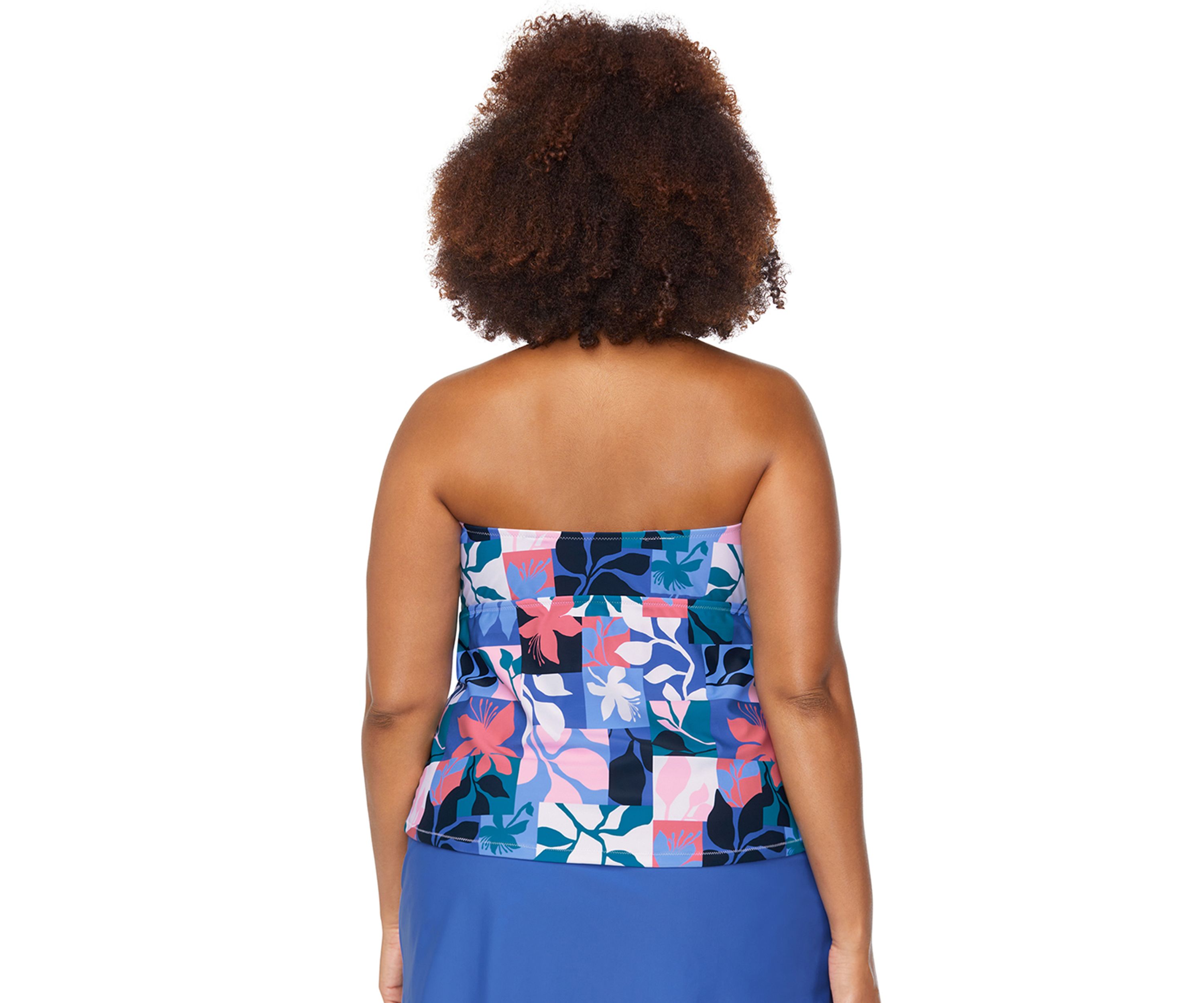 Plus Size Made You Look Zanzibar Swim Tankini Top