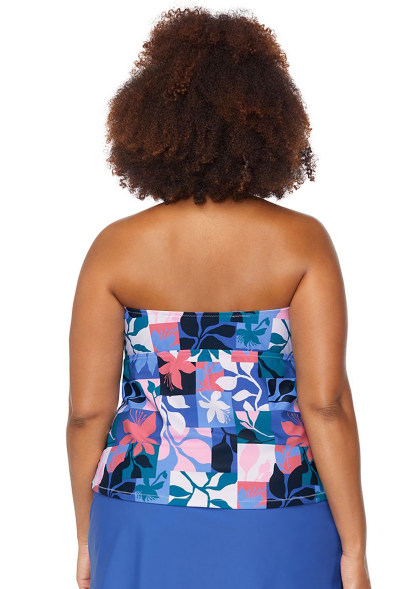 Plus Size Made You Look Zanzibar Swim Tankini Top