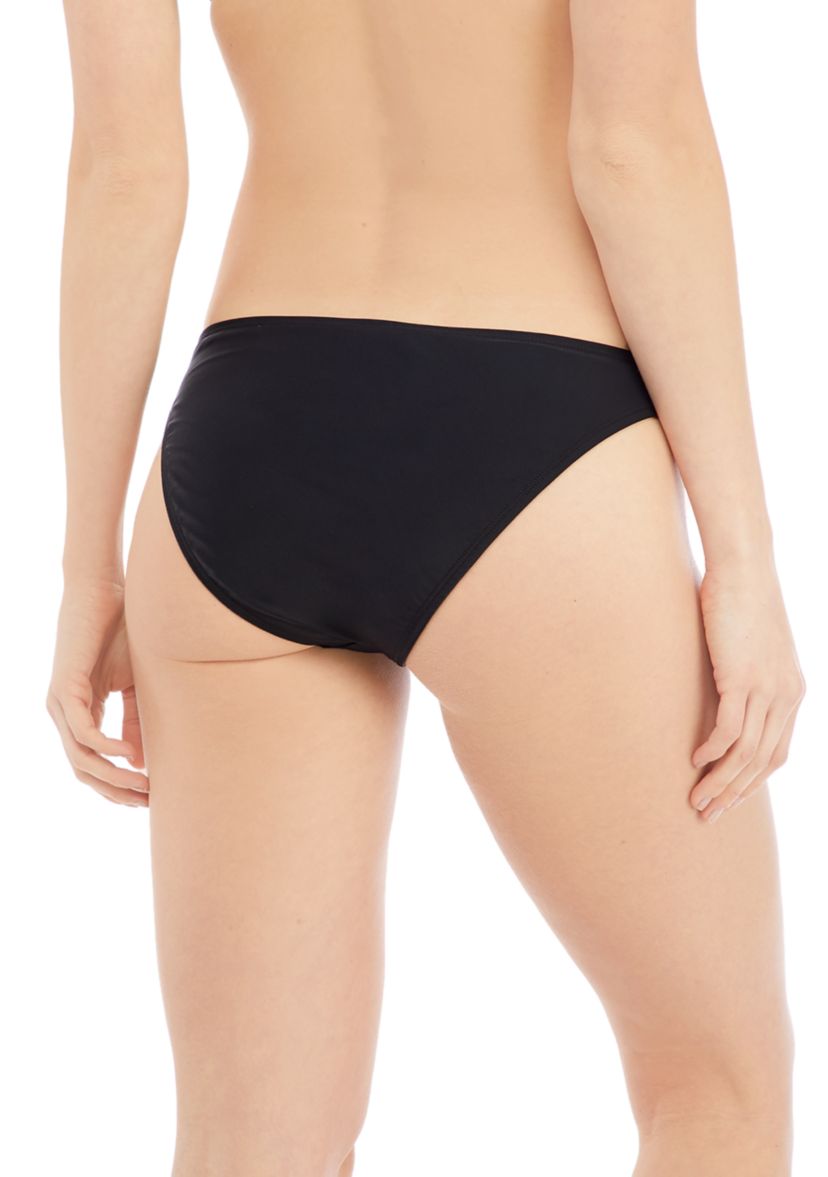 High Leg Swim Bottoms with Soft Tie 