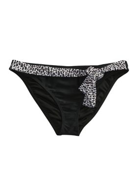 High Leg Swim Bottoms with Soft Tie