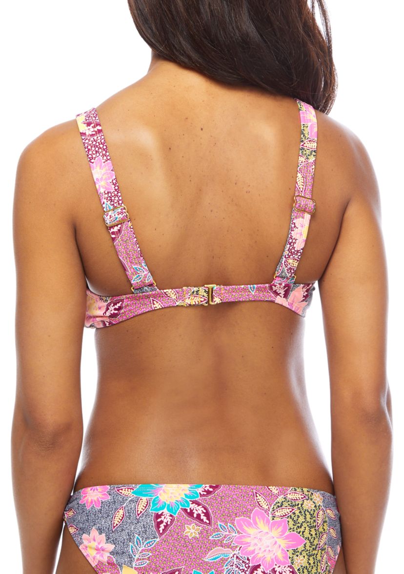 Swim Bikini Top with Tortoise Square 