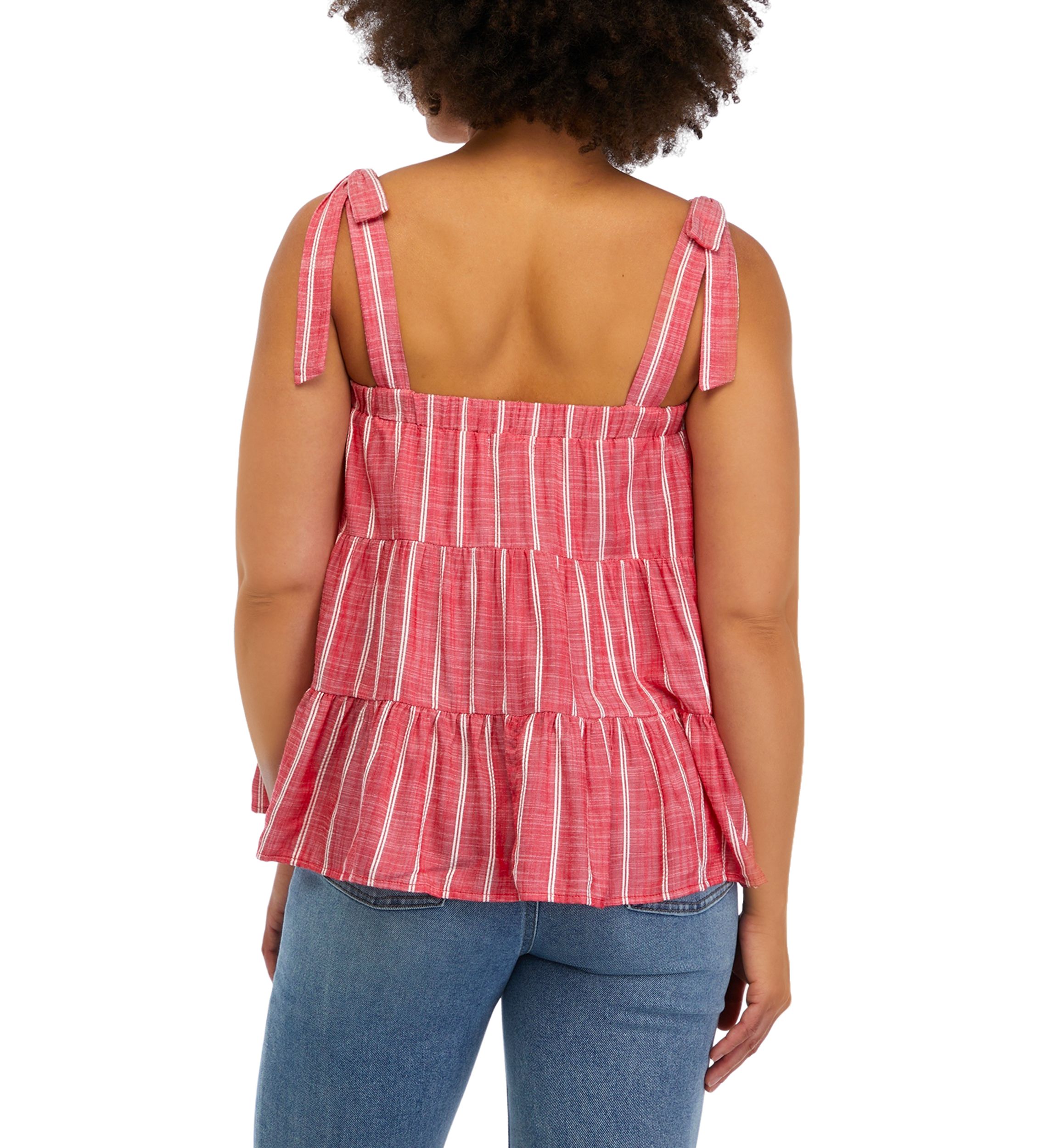 Juniors Tiered Tie Shoulder Top