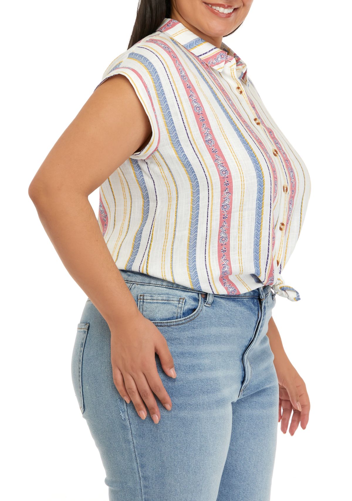 Plus Size Short Sleeve Camp Shirt