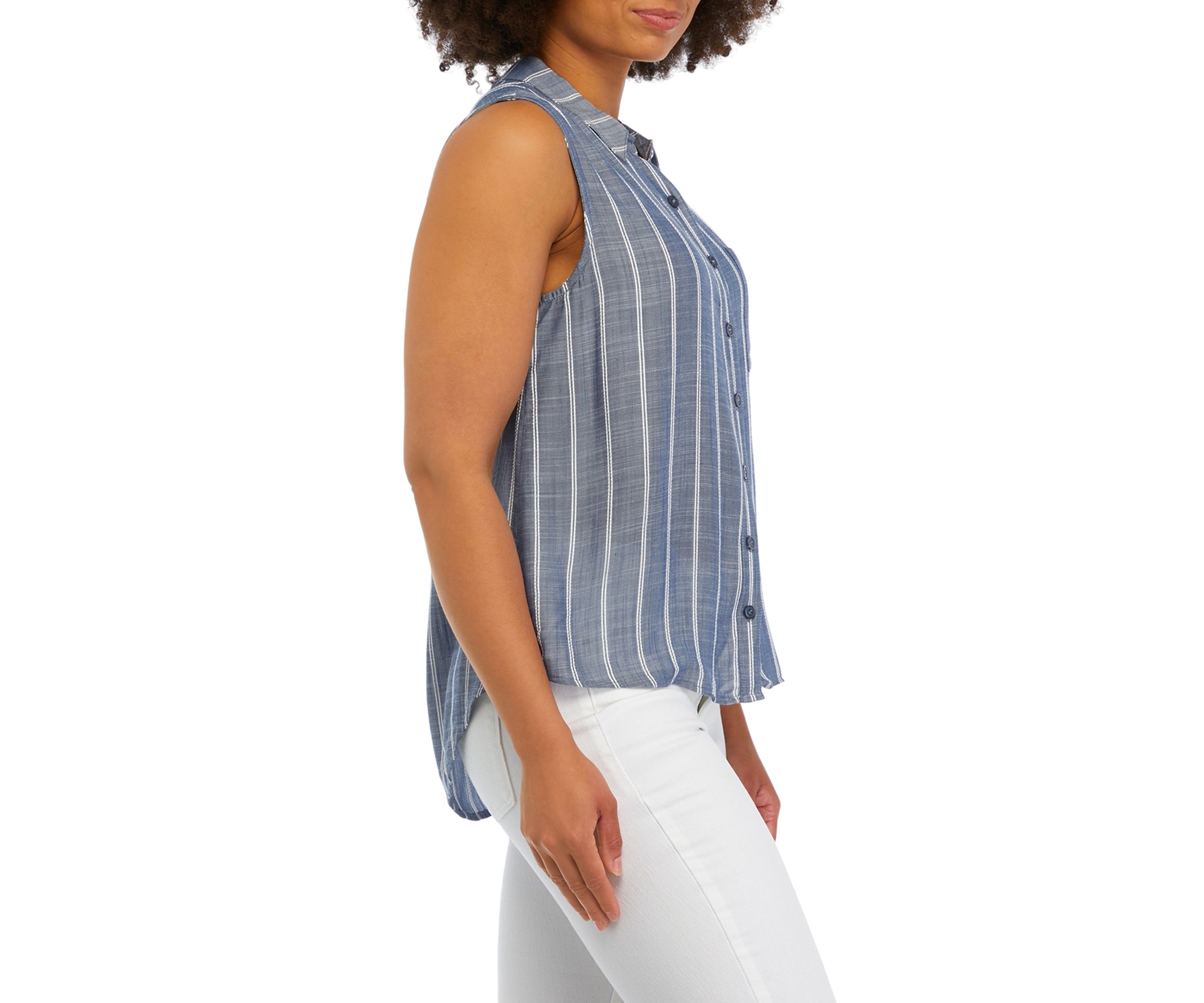 Juniors Button Down Top
