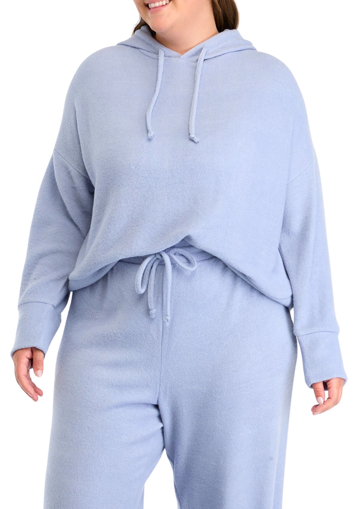 Plus Size Boucle Cozy Hoodie