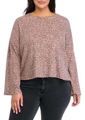 OLIVE + OAK Women's Plus Size Solid Rib Cozy Crew Sweater, 4X